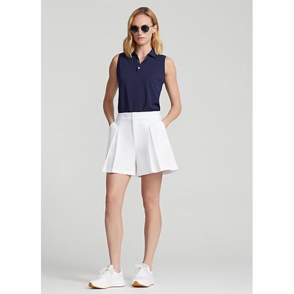 Ralph Lauren RLX Performance Wide Leg Pleated Short‎ Womens Large Golf - Picture 1 of 9